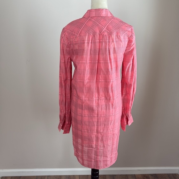 Trina Turk womens Aisling Silk-Blend Mini Dress Long Sleeve Shirtdress Size S - Picture 4 of 14